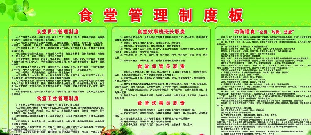 食堂管理制度图片
